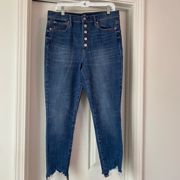 High Rise Button Fly Skinny Jeans - Picture 1 of 6